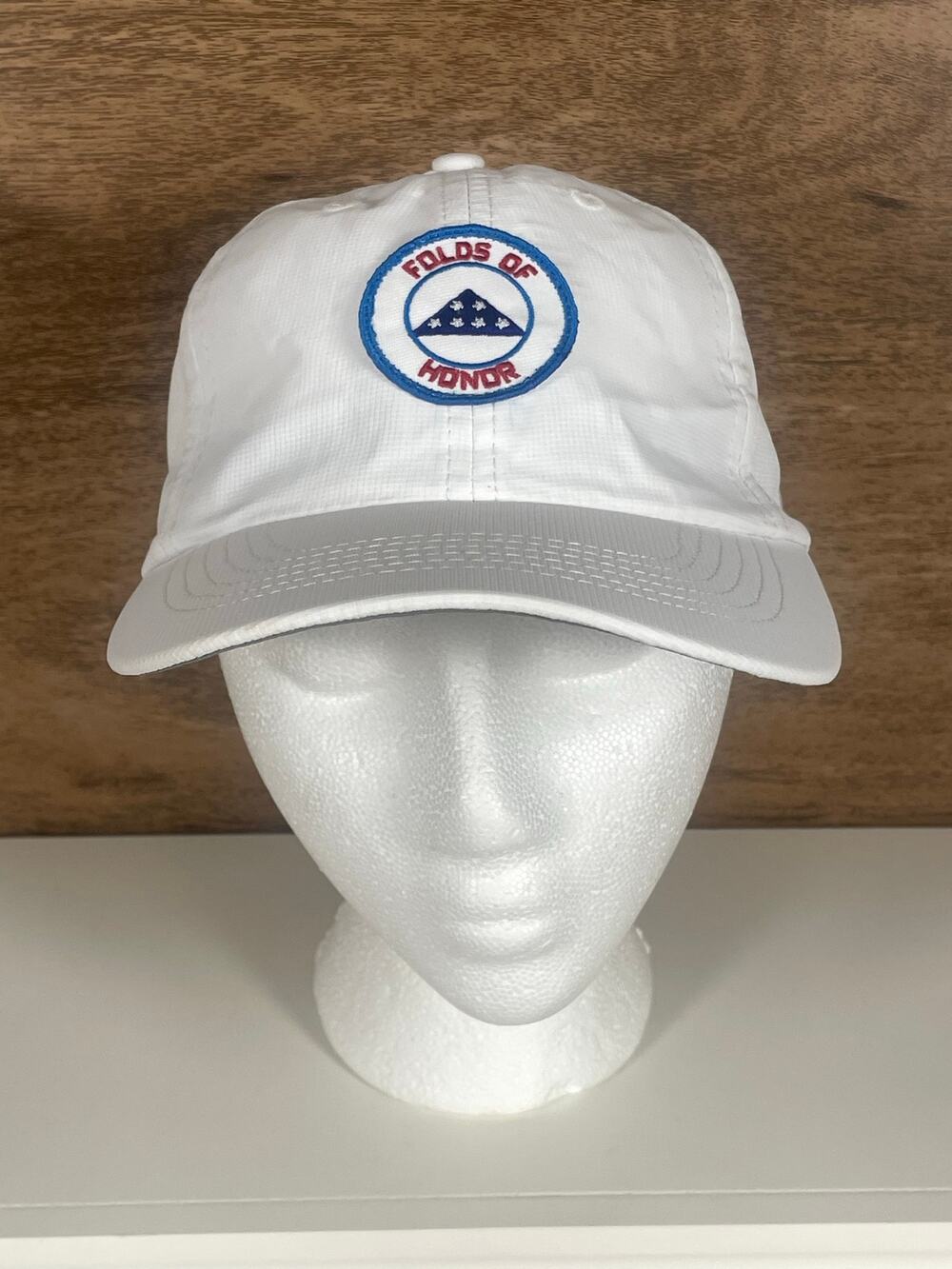 Imperial Folds of Honor Hat White Golf Cap Adjustable Strapback Unisex OSFA